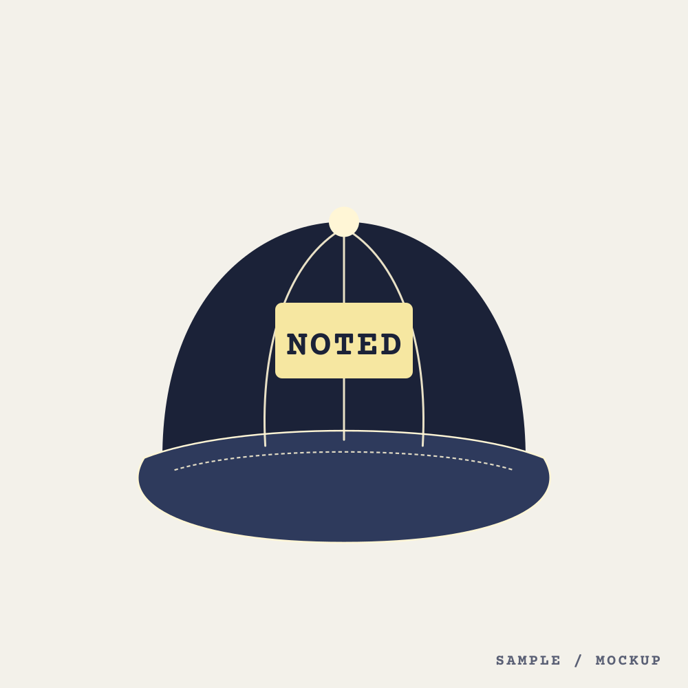 SAMPLE Noted Cap 1 Sample mockup